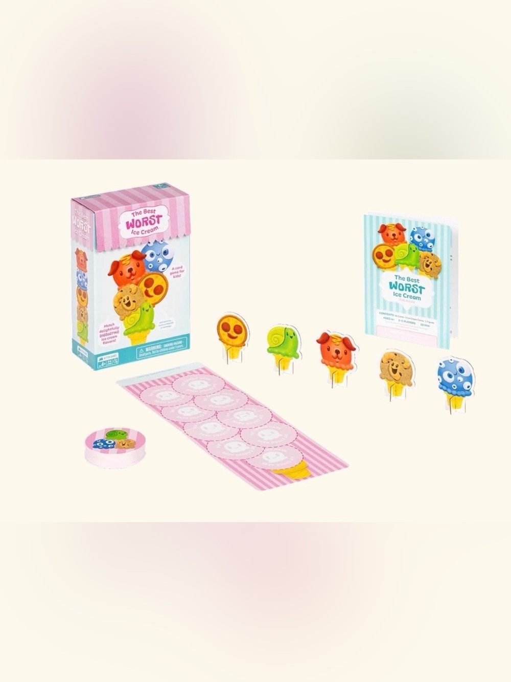 The Best Worst Ice Cream Memory Game - Colorful Ice Pop Tokens